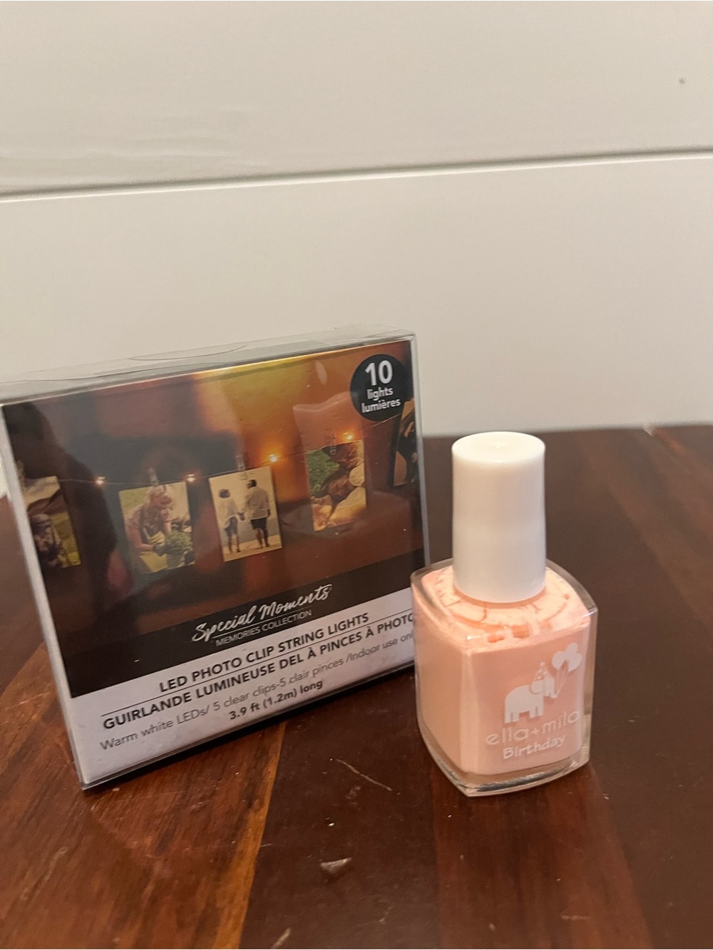 Ella & Mia  Birthday Nail Polish & String Lights